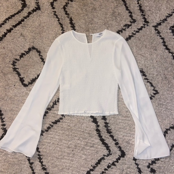 LIKELY sheer smocked top bell sleeve - Picture 5 of 6